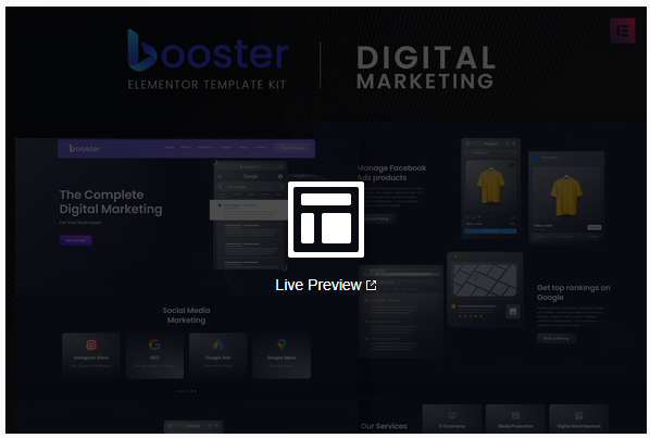 Product Image - Booster – Digital Marketing Elementor Template Kit