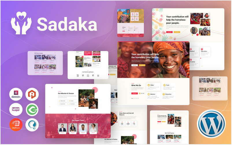 Sadaka - Charity, Donation and Fundraising WordPress Theme