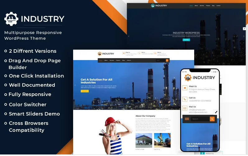 Industry Business WordPress theme