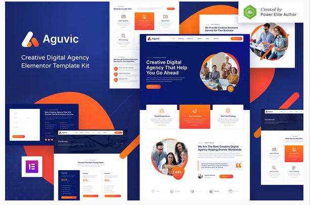 Product Image - Aguvic – Creative Digital Agency Elementor Template Kit