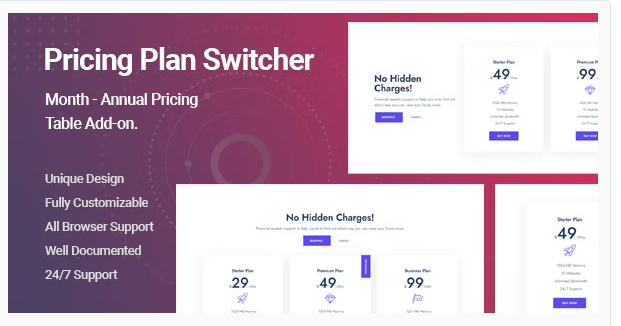 Ultimate Pricing Plan Switcher Addon for Elementor