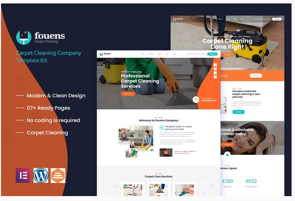 Fouens - Cleaning & Home Maintenance Company Elementor Template Kit