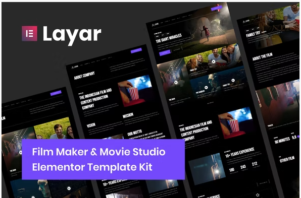 Product Image - Layar – Film Maker & Movie Studio Elementor Template Kit Product Image - Layar – Film Maker & Movie Studio Elementor Template Kit