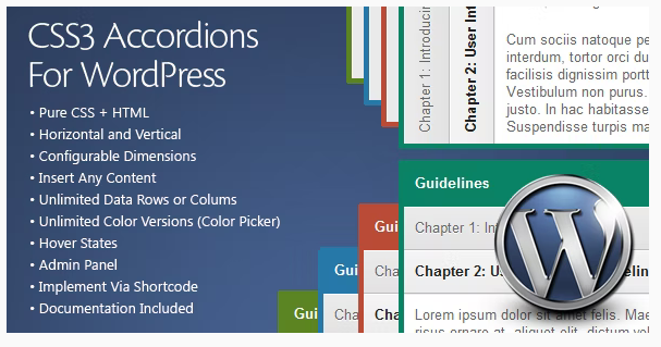 CSS3 Accordions For WordPress