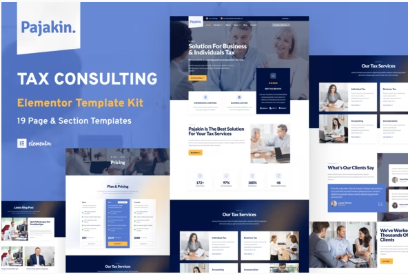 Product Image - Pajakin – Tax Consultant & Financial Advisor Template Kit