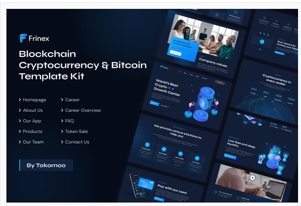 Frinex | Blockchain Cryptocurrency & Bitcoin Elementor Template Kit