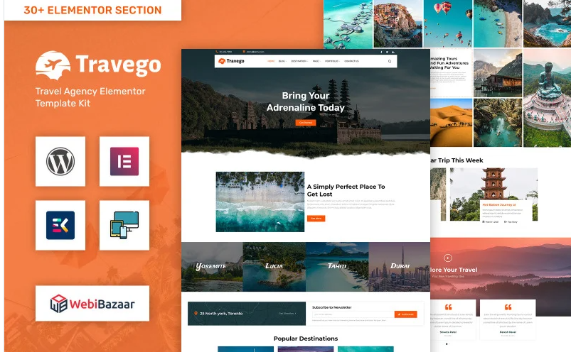 Product Image - Travego – Tour & Travel Agency Template WordPress Theme Product Image - Travego – Tour & Travel Agency Template WordPress Theme
