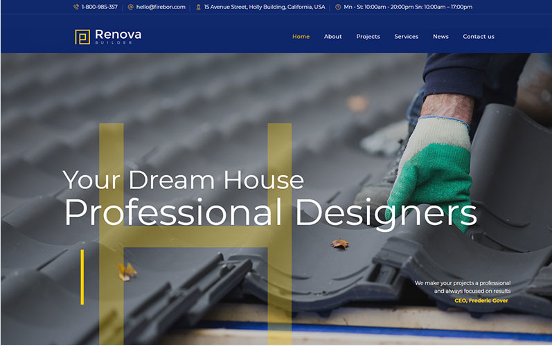 Renova - Construction & Building WordPress Theme