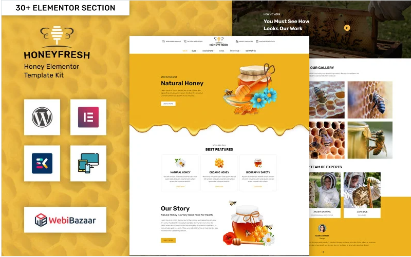 Product Image - Honeyfresh – Honey Farm & Production Elementor WordPress Template