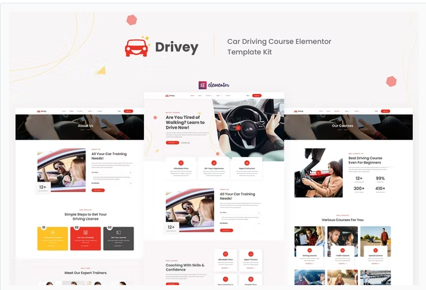 Product Image - Drivey – Car Driving Course Elementor Template Kit Product Image - Drivey – Car Driving Course Elementor Template Kit