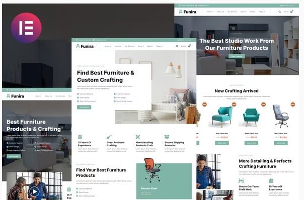 Funira - Custom Craft Furniture Elementor Template Kit