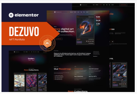 Dezuvo - NFT Portfolio Elementor Template Kit