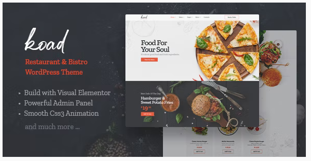 Koad - Restaurant & Bistro WordPress Theme