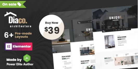 Diaco - Architecture & Interior Design Elementor WordPress Theme