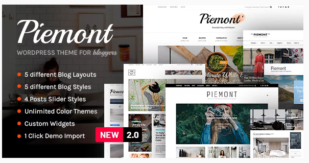 Piemont - Premium Travel & Lifestyle Responsive WordPress Blog Theme