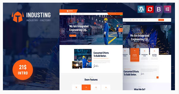 Industing - Factory & Business WordPress Theme