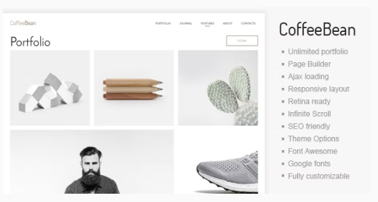 CoffeeBean - Easy & Simple Portfolio for Freelancers, Studios and Photographers