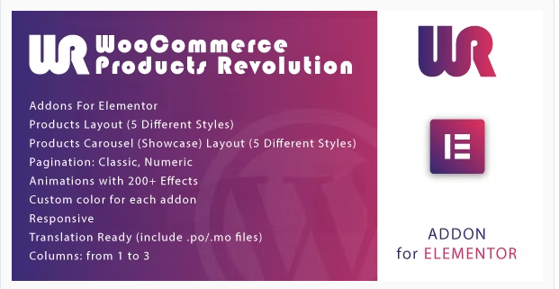 WooCommerce Products Revolution for Elementor WordPress Plugin
