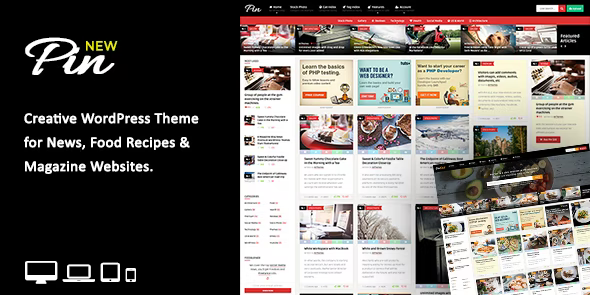 Pin = Pinterest Style / Personal Masonry Blog / Front-end Submission