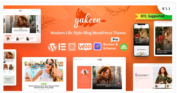 Yakeen - Lifestyle Blog WordPress Theme
