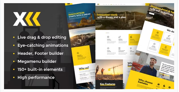 Samatex - Industrial WordPress Theme + Woocommerce