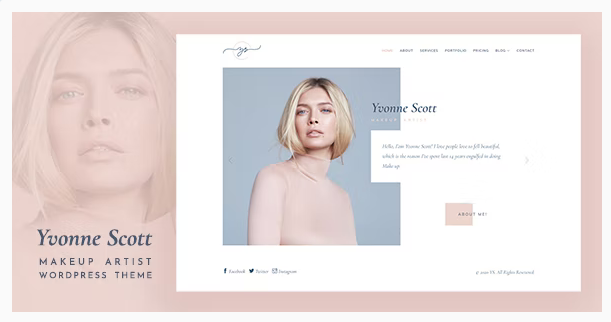 Product Image - Yvonne – Makeup Artist WordPress Theme