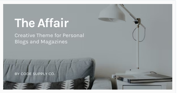 The Affair - Creative Theme for Personal Blogs and Magazines