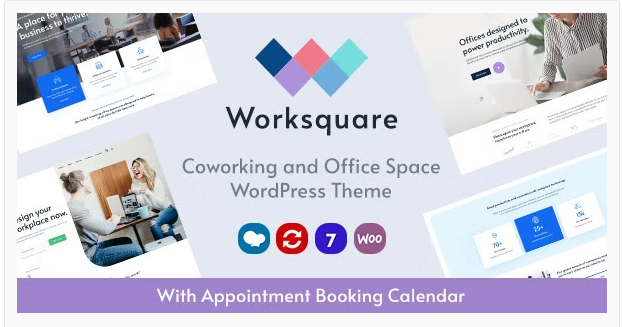 Worksquare - Coworking and Office Space WordPress Theme