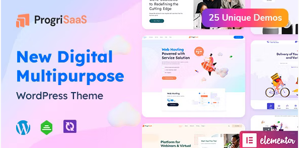 Product Image - ProgriSaaS – Creative Landing Page WordPress Theme