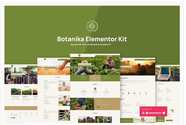 Botanika Agricultural Farm & Business Elementor Template Kit