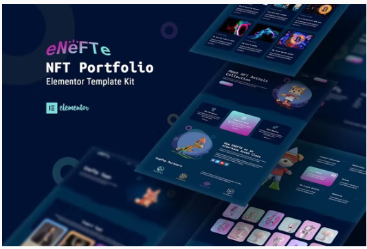 Enefte - NFT Portfolio Elementor Template Kit