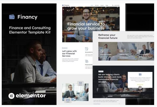 Financy - Finance & Consulting Elementor Template Kit