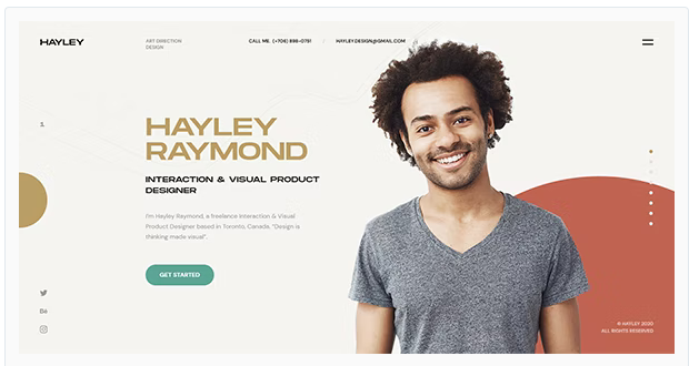 Hayley - Personal CV/Resume WordPress Theme