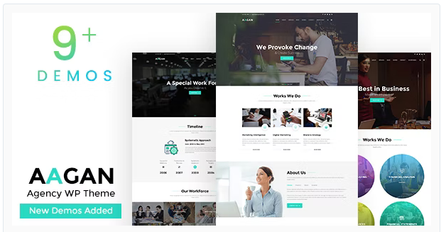 Aagan - Agency Startup WordPress Theme