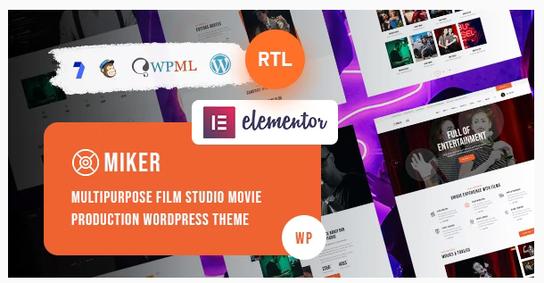 Miker - Movie and Film Studio WordPress Theme