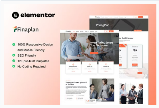 FinaPlan - Finance & Investment Elementor Template Kit
