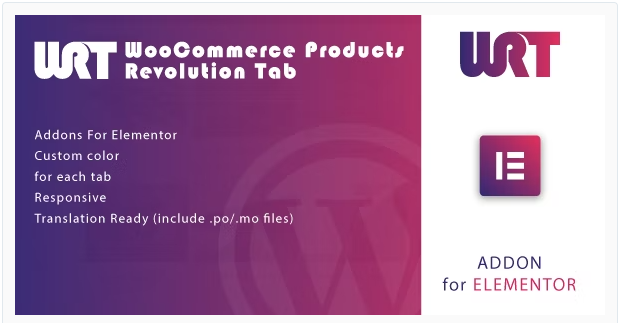 WooCommerce Products Revolution Tab for Elementor WordPress Plugin