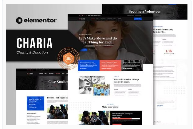 Charia - Charity & Donation Elementor Template Kit
