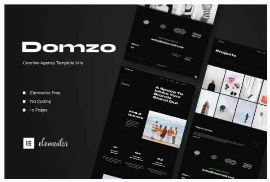 Domzo - Creative Agency Elementor Template Kit