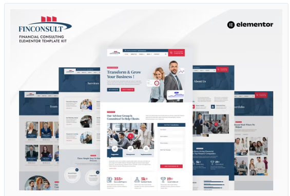 Product Image - Finconsult – Financial Consulting Elementor Template Kit