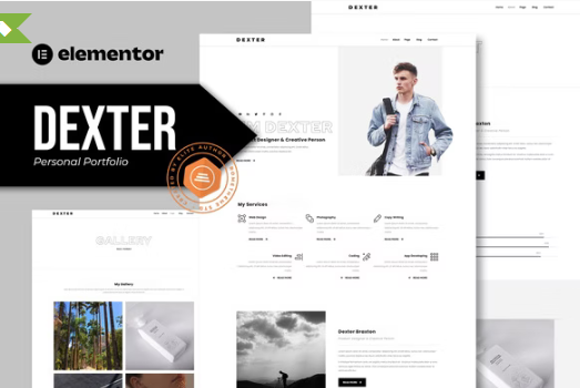 Dexter - Personal Portfolio Elementor Template Kit
