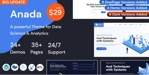 Product Image - Anada – Data Science & Analytics WordPress 2.4