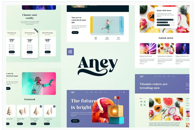 Aney - Vibrant Elementor Template Kit