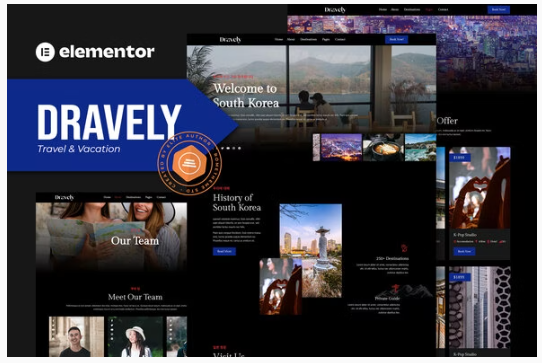 Dravely - Travel & Vacation Elementor Template Kit