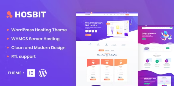 Hosbit - WHMCS & Hosting WordPress Theme