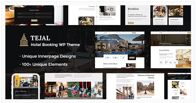 Tejal - Resort, Hotel Booking WordPress Theme