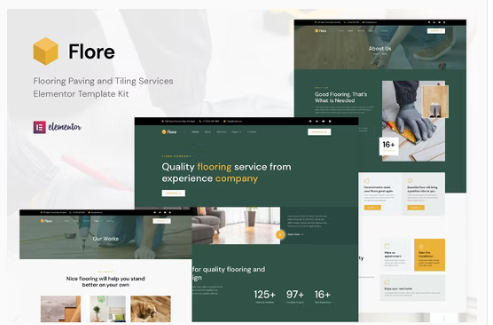 Product Image - Flore – Flooring & Tiling Services Elementor Template Kit