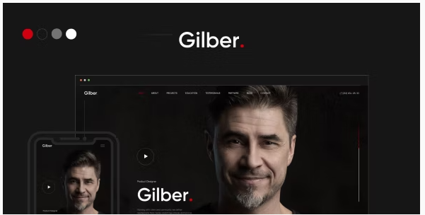 Product Image - Gilber – Personal CV/Resume WordPress Theme