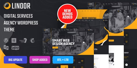 Linoor – Digital Agency Services WordPress Theme
