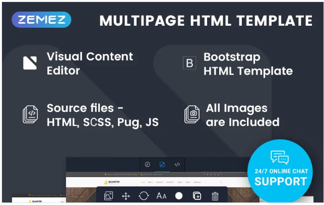 Quarter - Construction Ready-to-Use Website Template